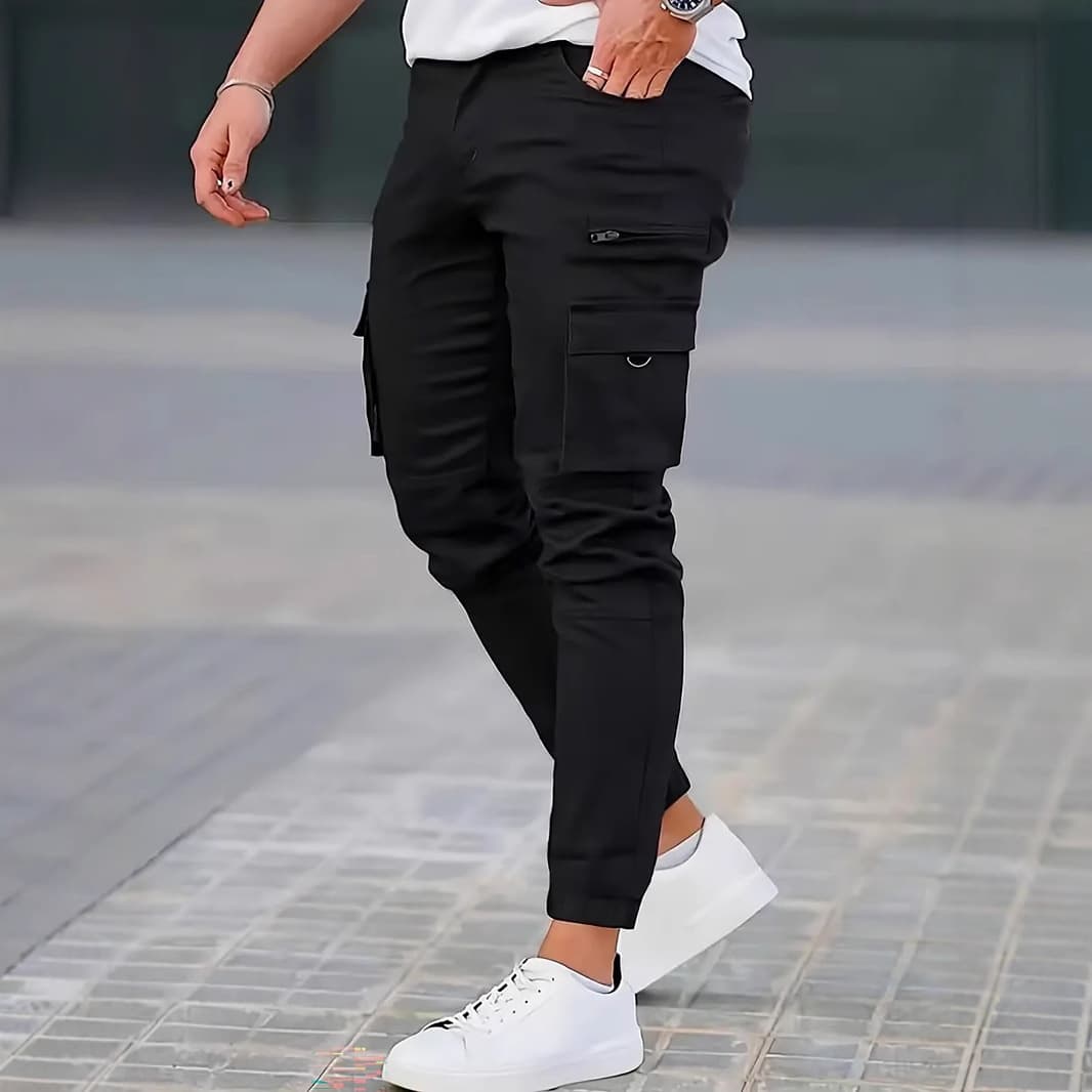 Fashion Sport Pants, Men's Work Pants, Durable And Breathable Men's Casual Long Pants, Elasticized Cuffs Pants