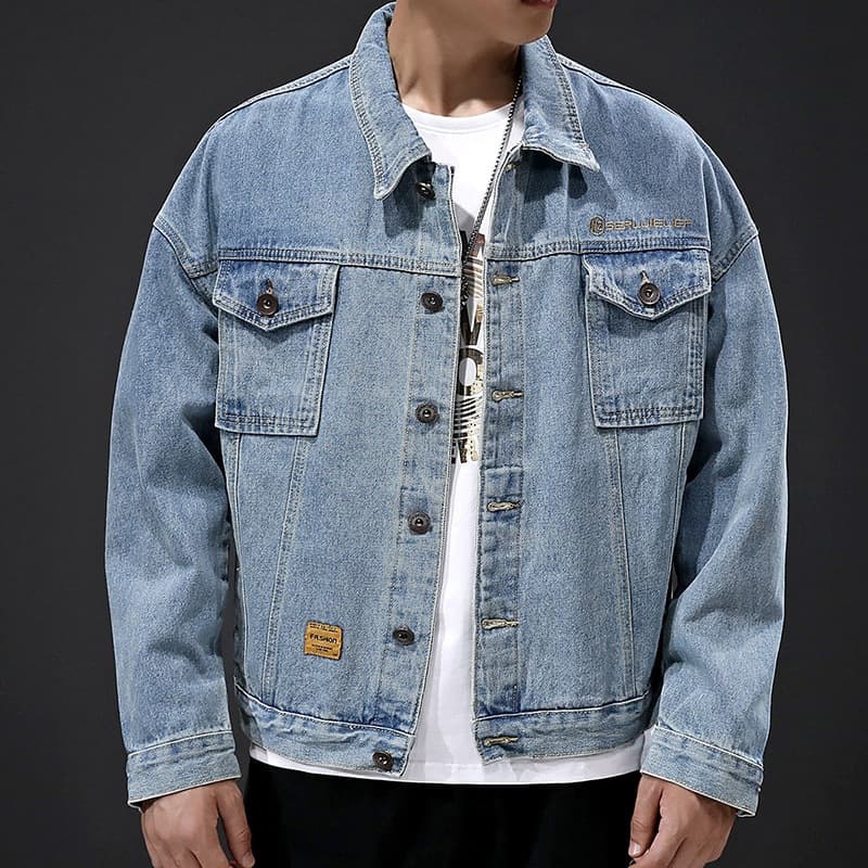Men's Clothing Fashion Tops Loose Street Trend Cool Denim Shirt Jacket