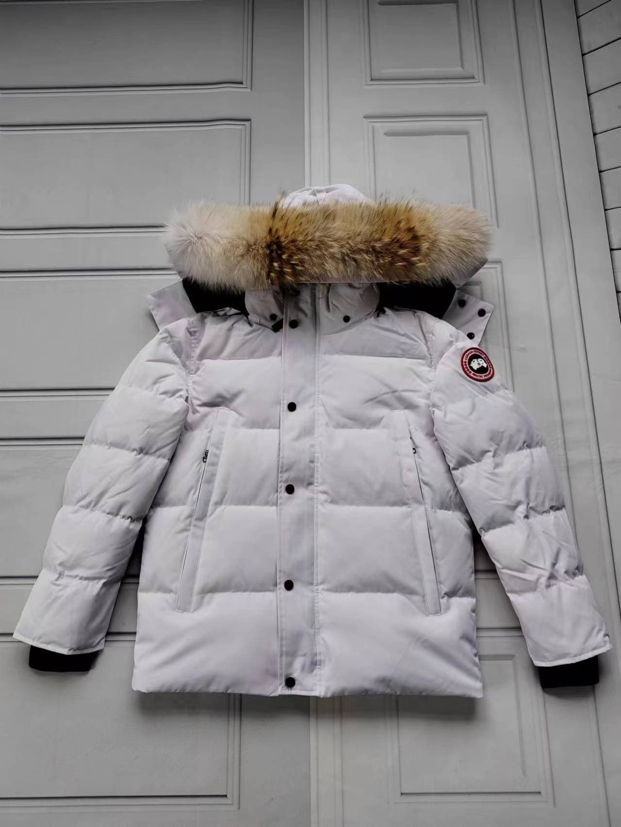 Doudoune Canada pour couple, veste d'extérieur, vêtement de travail, col en fourrure, camouflage, vêtements pour hommes, Tide