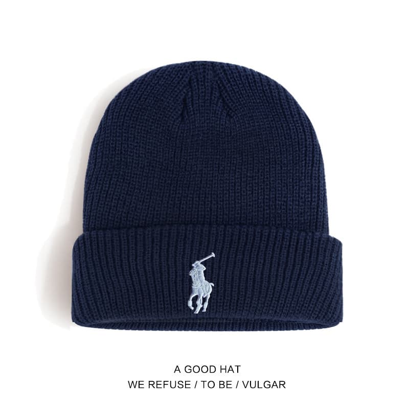 Bonnets en maille Polo pour hommes et femmes, bonnets d'automne et d'hiver, chapeaux chauds et protecteurs contre le froid, chapeaux simples et élé