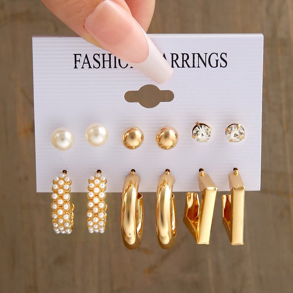 Lot de 11 boucles d'oreilles en perles torsadées en forme de cœur pour femmes, très tendance