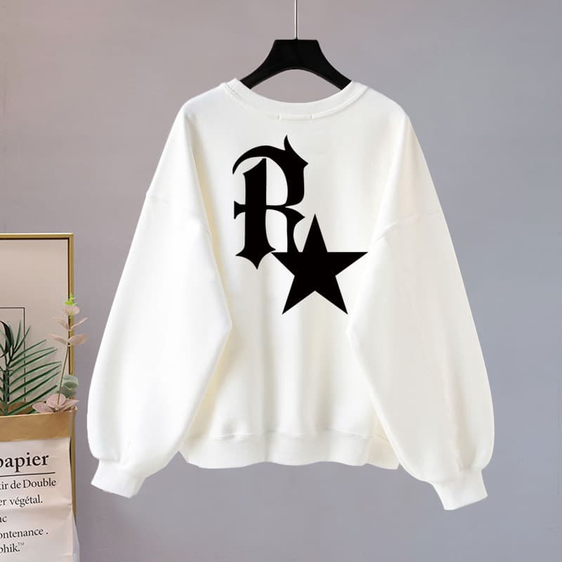 Women's Casual Pullover Hoodie - Soft Fleece Lined Sweatshirt With Stylish Print, Loose Fit, Long Sleeve, Round Neck, S-XXX