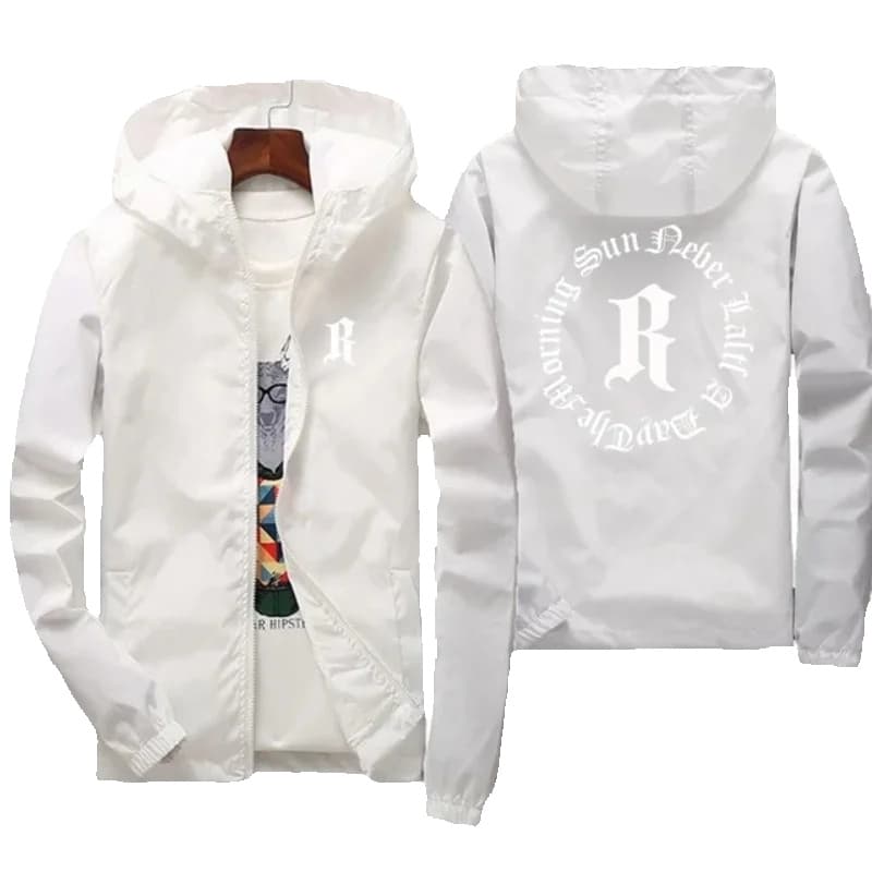 2024 Fashion Windproof Waterproof Zipper Hooded Jacket Slim Fit Personalized Design Men's and Women's Lightweight Coat
