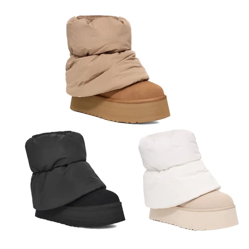 Classic Dipper Puffer Snow Boot Designer Womens Winter Platform Ultra Mini Boots Australia Fluffy Fur Booties Genuine
