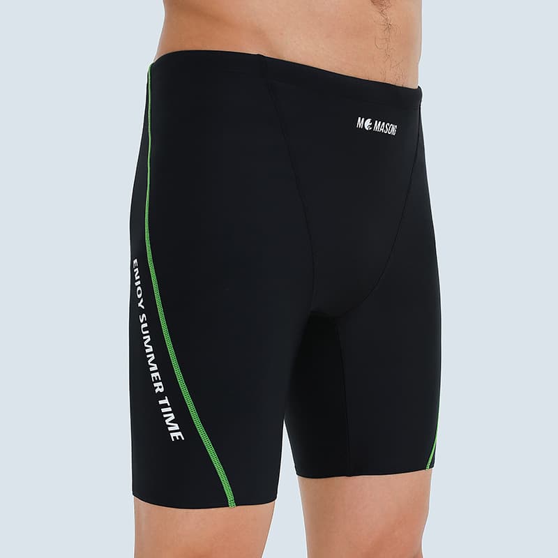 Momasong men's swimming trunks professional sun protection quick-drying long five-point swimming trunks plus fattened boxer briefs swimsuit