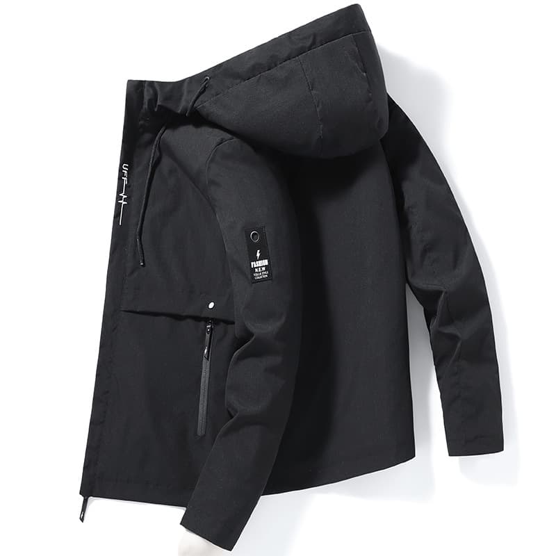 Men's Jacket Spring and Autumn New Trendy Casual Large Size Hooded Men's Jacket Youth Jacket Manufacturer Wholesale