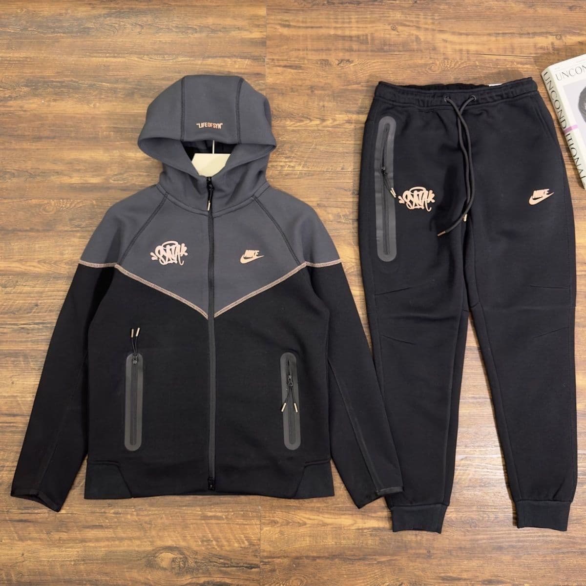 Ensemble veste à capuche zippée pour homme, printemps-automne, sport, maille tendance, décontractée, entraînement