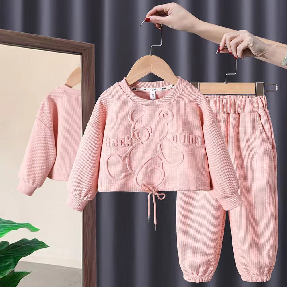 Girls Autumn Clothing 2024 New Style Suits Children's Autumn Sports Two Piece Suits Children's Fashion Baby Girl Casual Sweatshirt