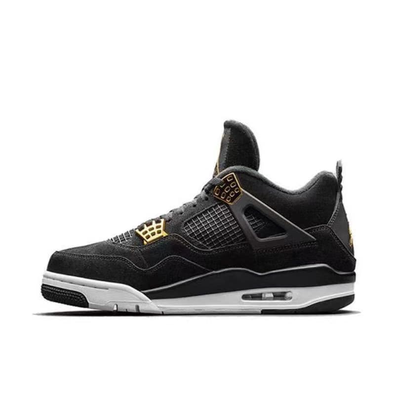 Chaussures de basket-ball 4s Bred chaussures de sport métalliques blanc noir ciment chat royauté champignon hommes formateur rétro 4 femmes chauss