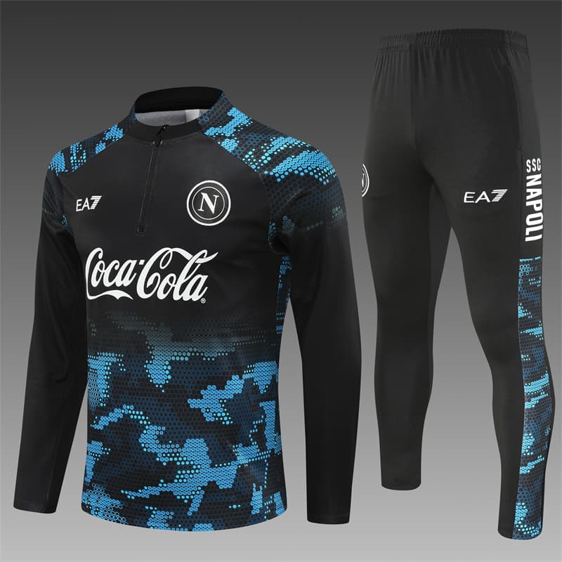 Survêtement d'entraînement noir Naples 24/25 S-XXL