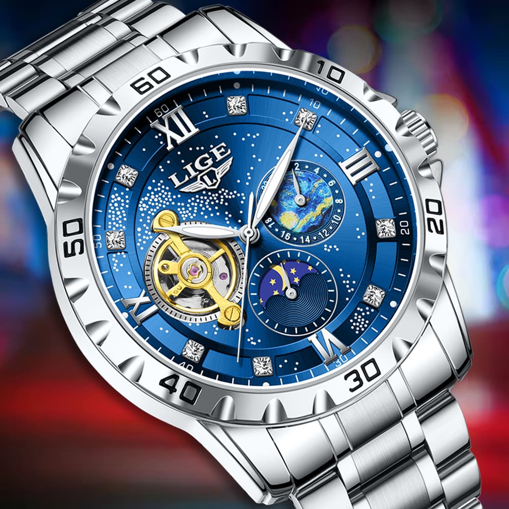 New Mens Watches Top Brand Luxury Fashion Business Automatic Watch Men's Luminous Waterproof Mechanical Watch Montre Homme