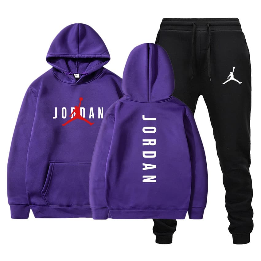 Tendance chandail en peluche pour hommes populaires en automne et en hiver Pullover Hooded deux pièces