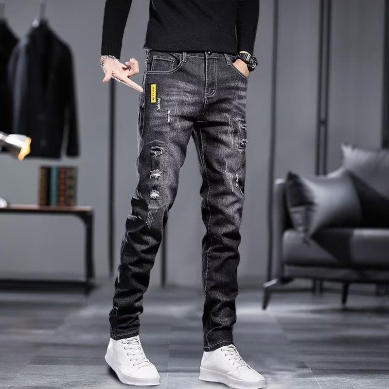 Men's Clothing Jeans Summer Thin Style Ripped Slim Fit Casual Summer Versatile Spring And Autumn Trousers