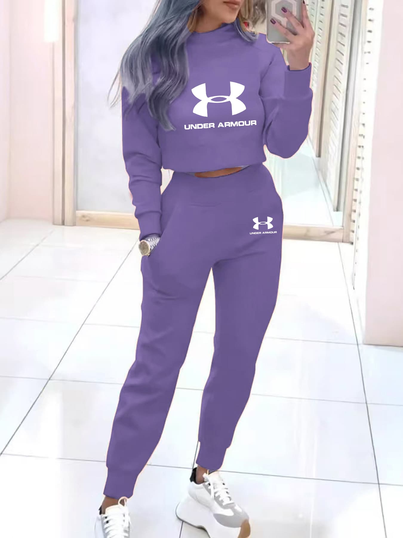 Ensemble pull-over imprimé sport tendance pour femme, best-seller printemps-automne
