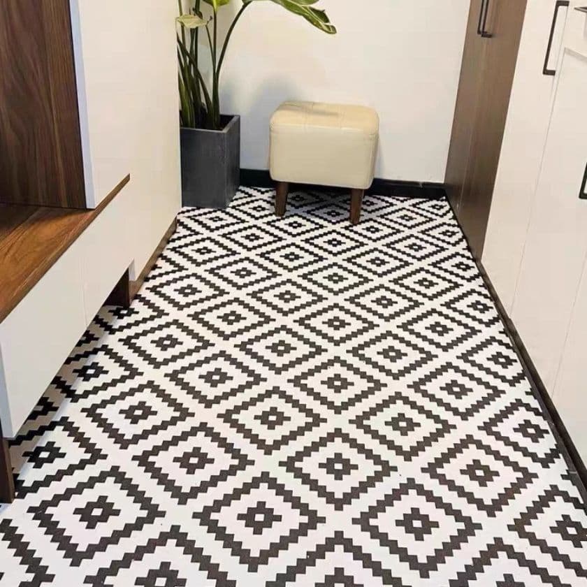 Home Furniture Simple wash free entrance door mat leather dirt resistant cutting entrance door non slip feet porch home waterproof