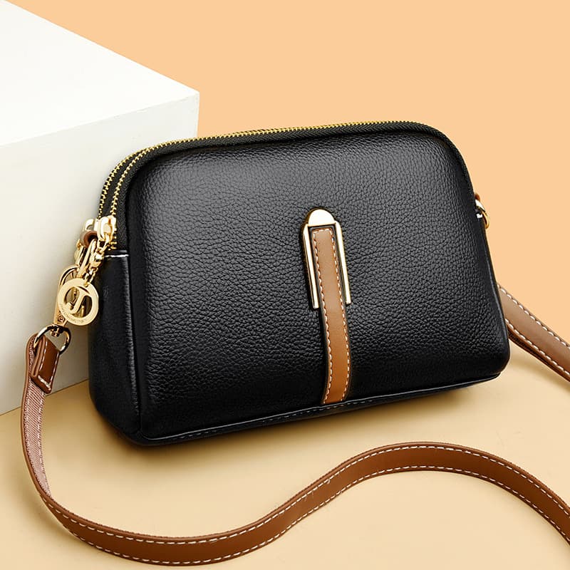 Women's New Spring Summer Shell Korean Style Simple Shoulder Coin Purse Textured Fashionable Crossbody Small Bag