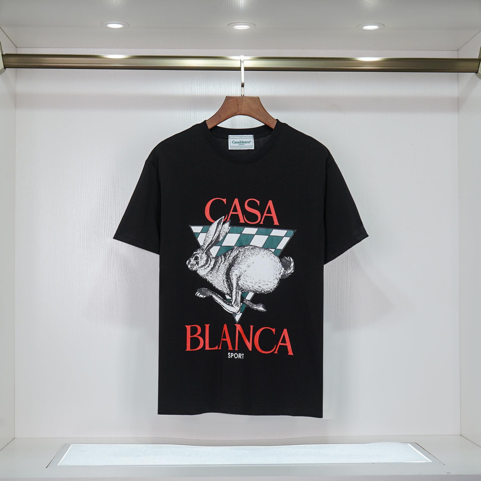 Vêtements pour hommes 24 nouveaux styles Illusion Gate Letter Printing T-shirt à manches courtes à col rond personnalisé