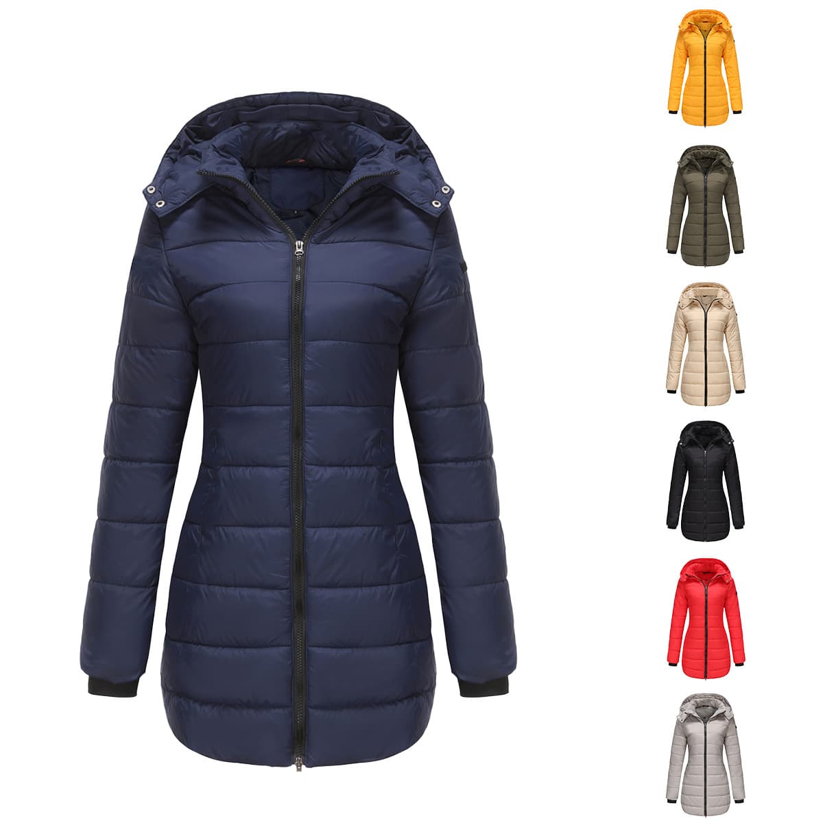 Girl 2023 New Water-Resistant Jacket With Detachable Hood Long Sleeve Cross-Border Parka Autumn Winter Warm Coat Cotton