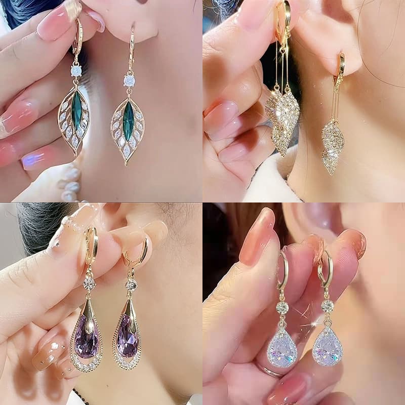 Women's earrings drop earrings for women 2023 new trendy internet celebrity ear buckles simple niche earrings foreign style high-end luxury earrings