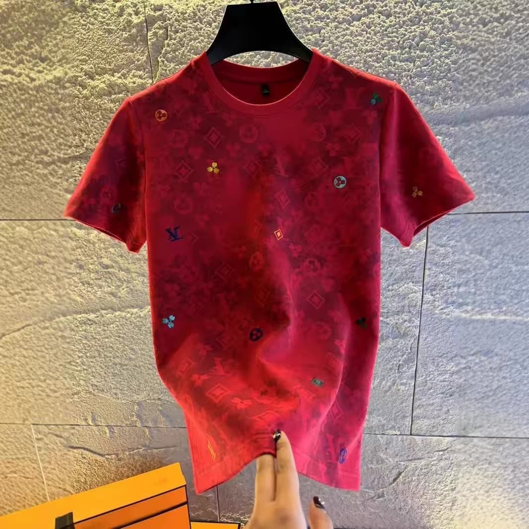 Men's Clothing Men's Light Luxury Spring New Year Short Sleeve Crew Neck Fashionable Casual Versatile Comfortable T-Shirt
