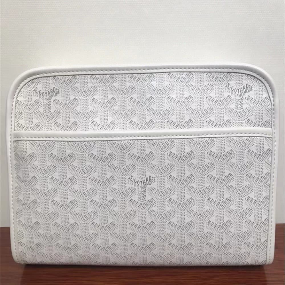 Gaodeya Nouvelle trousse de toilette en cuir véritable avec imprimé dents de chien en forme de Y