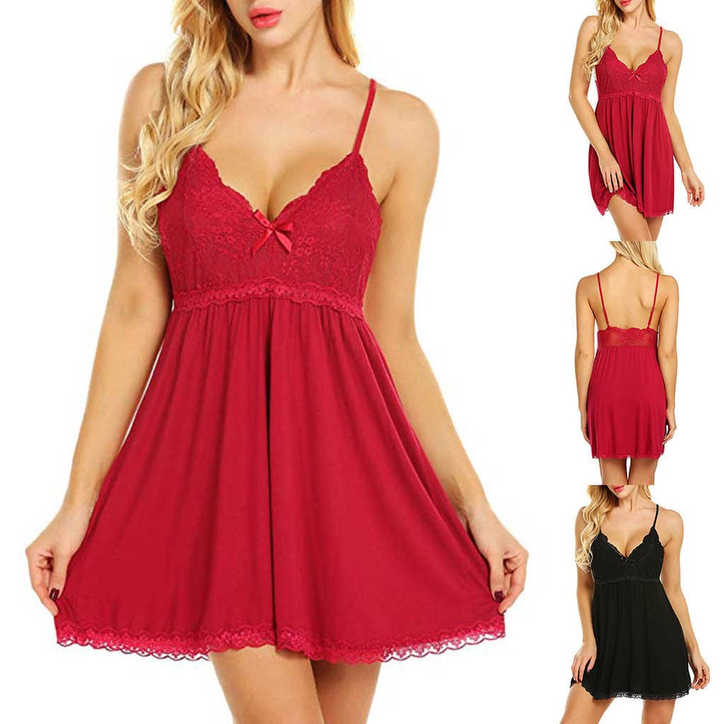 Women's clothing lace sexy lingerie women's see-through pajamas nightgown fat plus size suspender skirt set