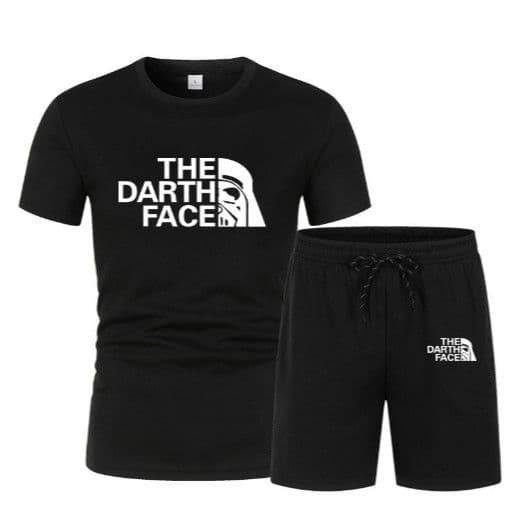 Summer New Set Printed Mesh T-Shirt Men's Casual Loose Round Neck Half Sports Short Sleeve Top