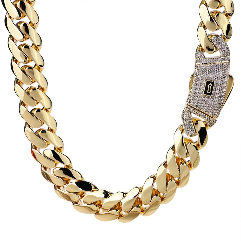 Men's Jewelry Micro Inlaid Zircon Cuban Chain Men's Necklace High End Jewelry Personality Trend Accessories