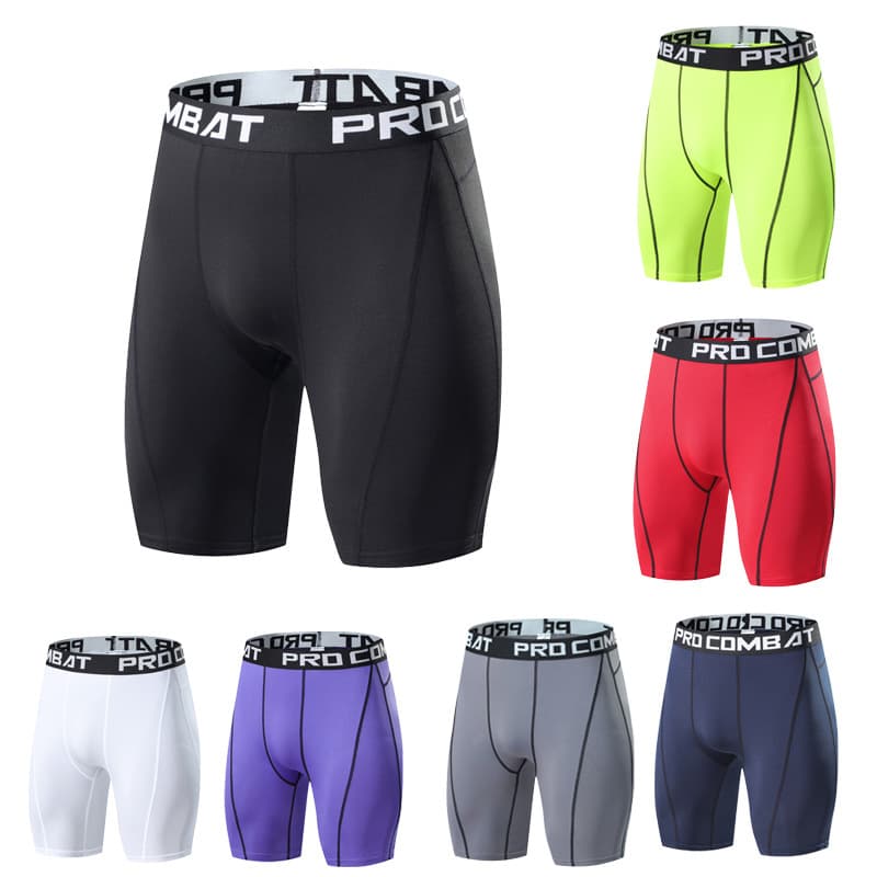 Men's tight shorts high elastic training pants quick dry basketball fitness pants running track and field sports American shorts