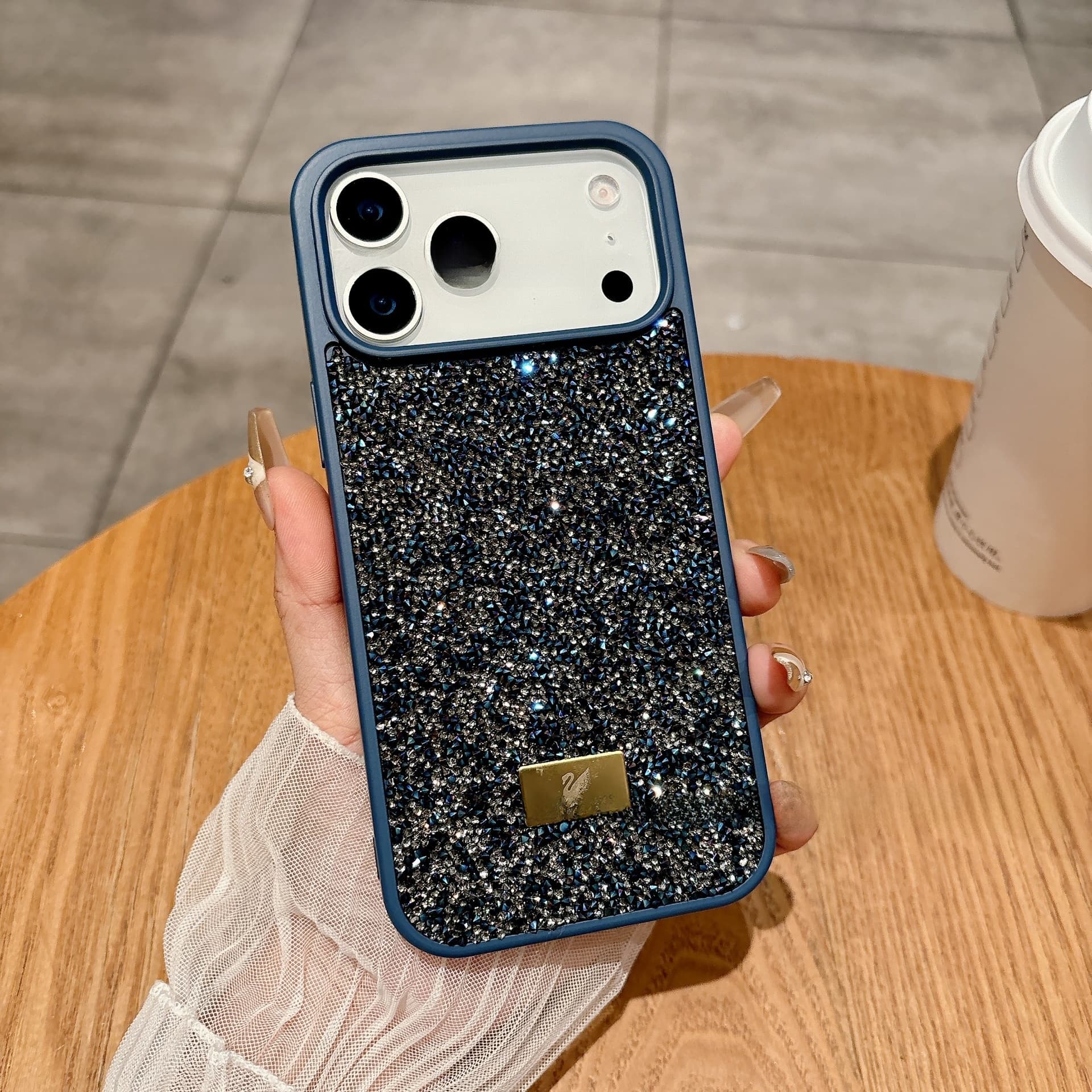 Étui de protection de luxe orné de strass pour iPhone Pro Max, best-seller international haut de gamme Apple, étui pliable de luxe pour téléphon
