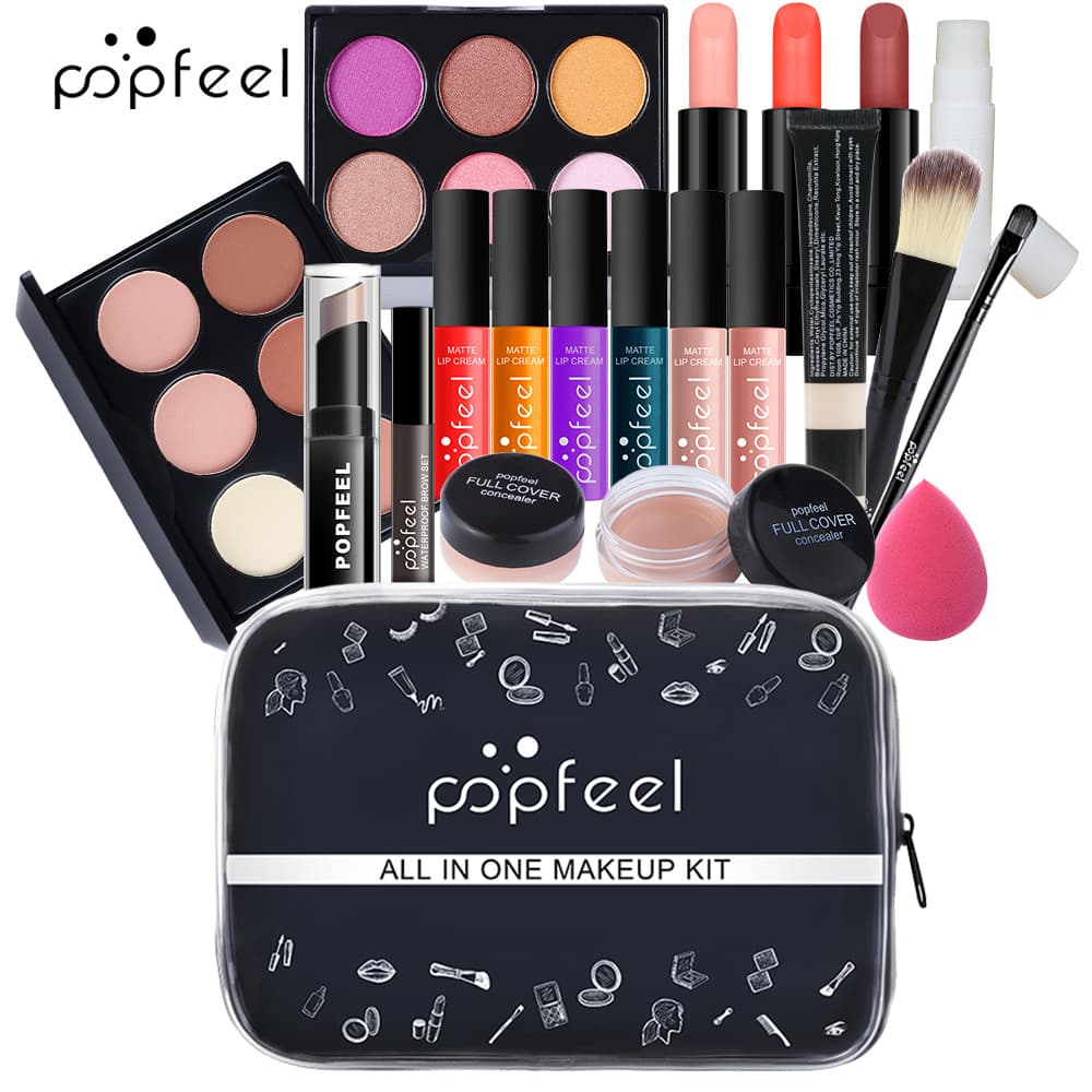 Makeup Sets POPFEEL 20 Piece Makeup Set Full Combination Beginner Girl Student Party Natural Light Makeup Distribution