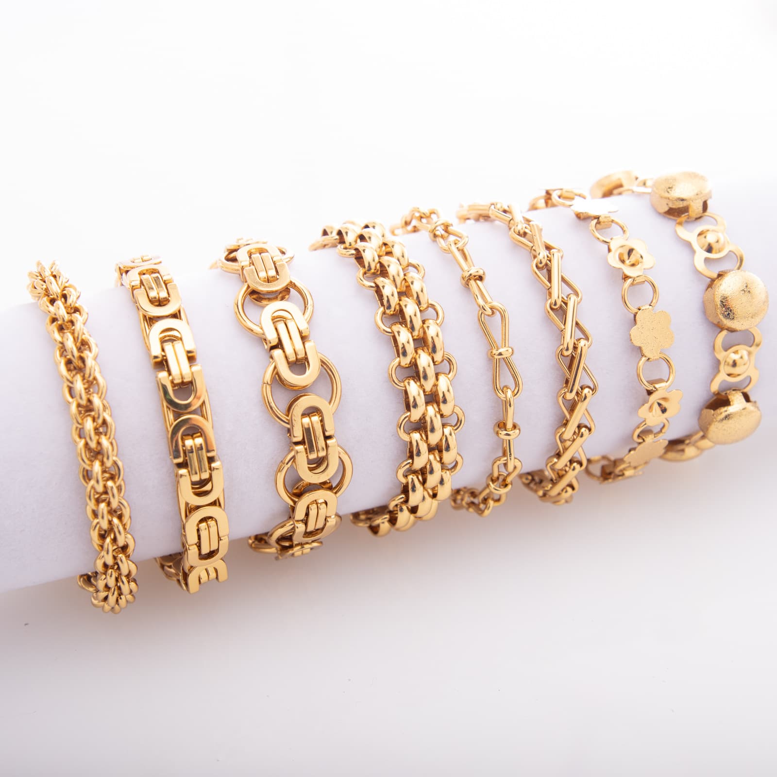 Thick Titanium Bracelet Personality High-end Hip-hop Punk Stainless Steel Jewelry Corn Emperor Watch Strap Bun Etc