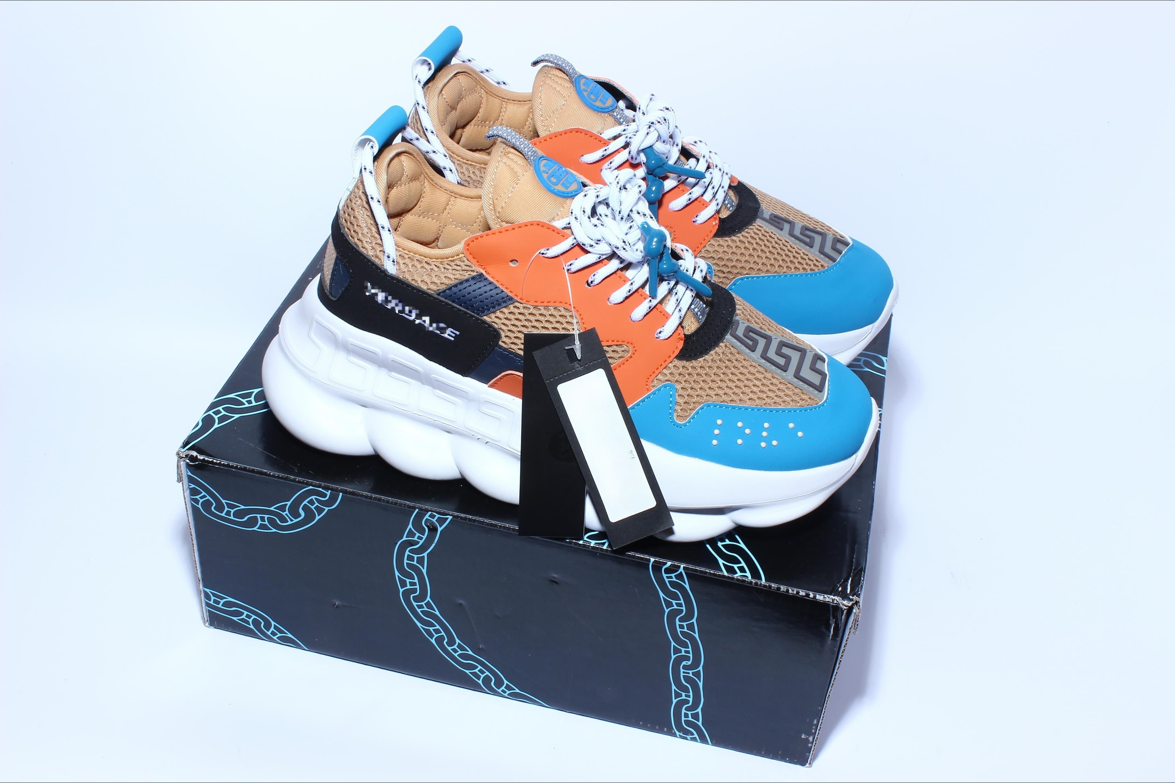 Chaussures décontractées haut de gamme, chaussures de sport italiennes réfléchissantes à haute chaîne, style papa, en cuir suédé multicolore