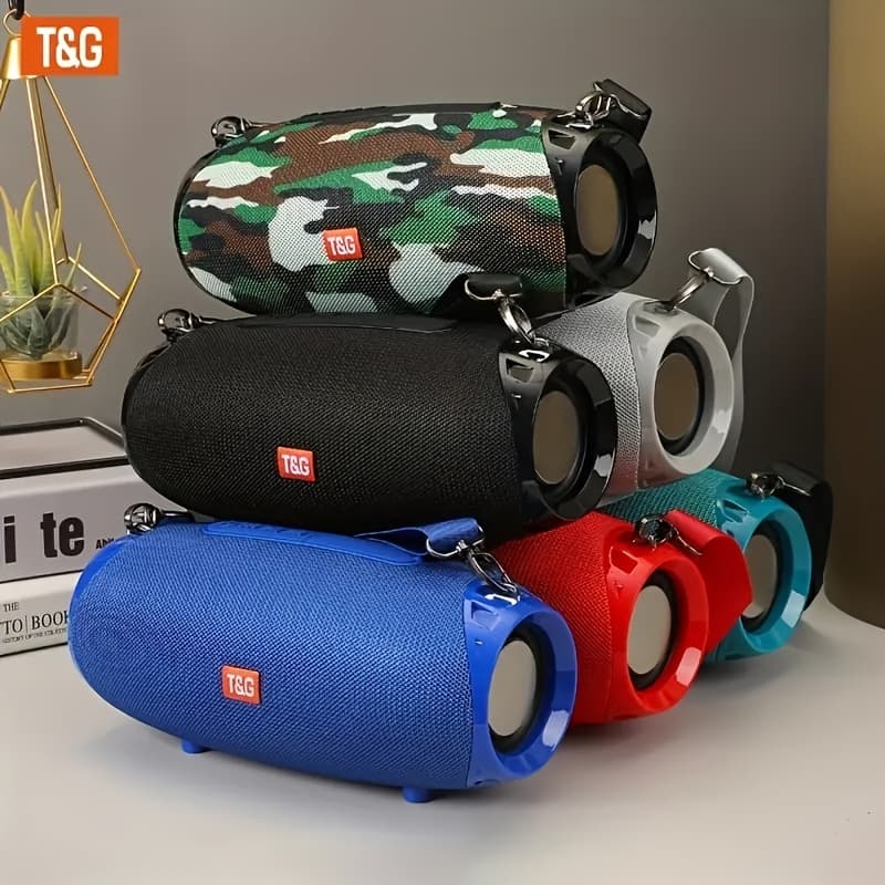 TG534 Outdoor Portable Wireless Stereo Speakers: Waterproof Design, TWS Stereo Subwoofers, Hands-free Calls, FM, TF