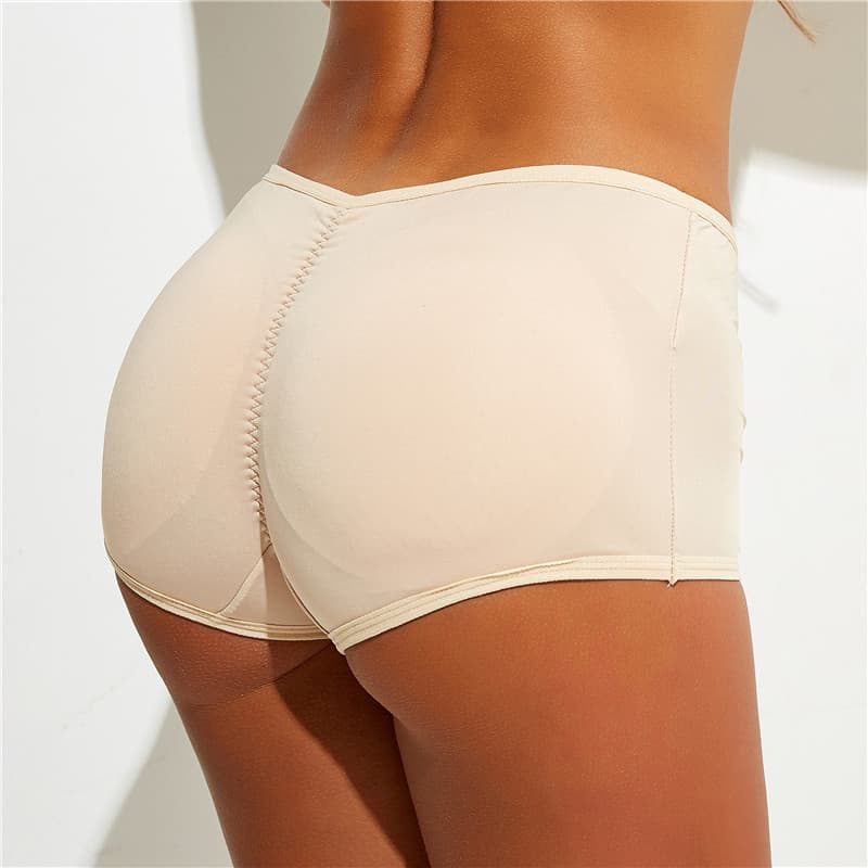 Women's Butt Lifter Briefs, Sponge Padded Fake Buttocks Underwear, Breathable Hip Enhancement & Shaping Intimate Wear