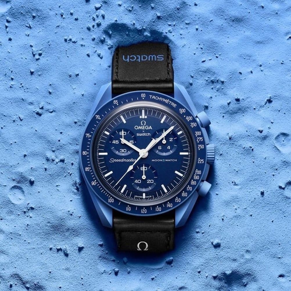 Omega hommes Swatch planète série Sport mode lune mercure tendance affaires Quartz bracelet en nylon montres
