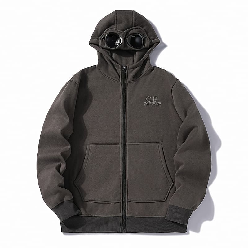 Veste de sport unisexe à capuche doublée polaire et fermeture éclair, au design classique avant-gardiste et fonctionnel, de la marque Cross-border