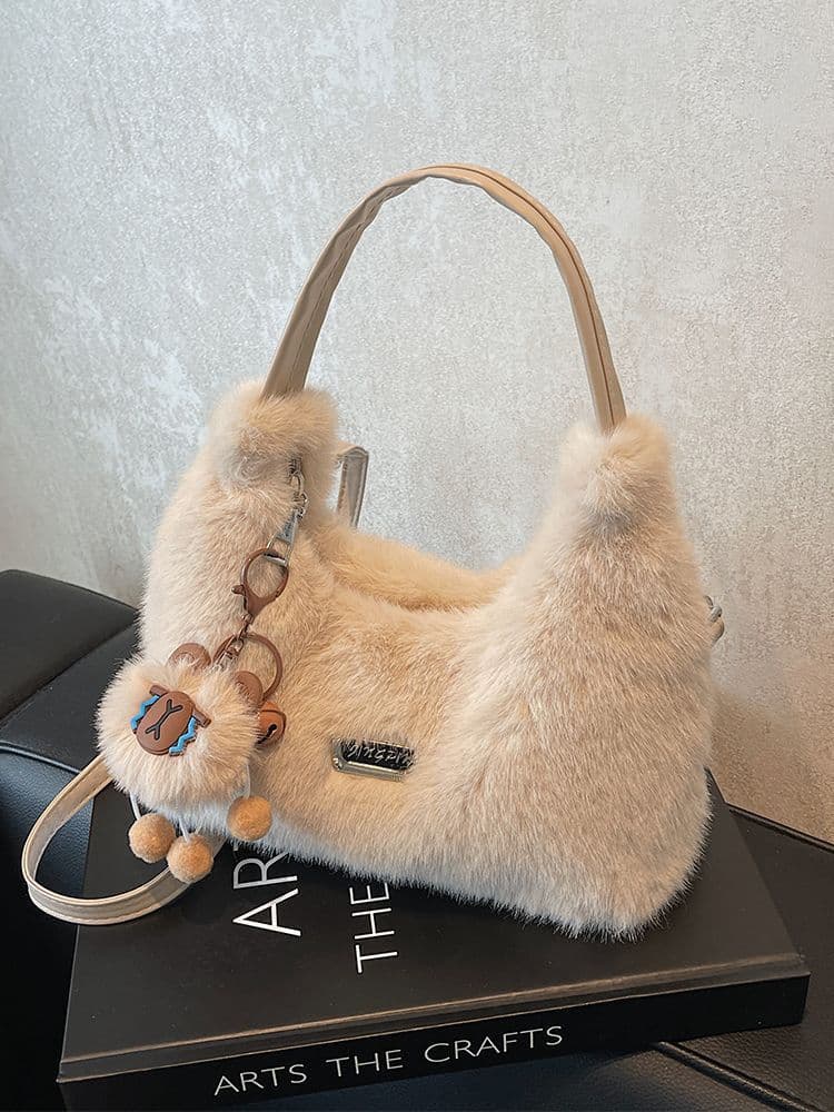 Plush Bag, Trendy Handbag, Fashionable And Versatile, Internet Celebrity, Super Popular, Single Shoulder Crossbody Bag, Hair Replacement