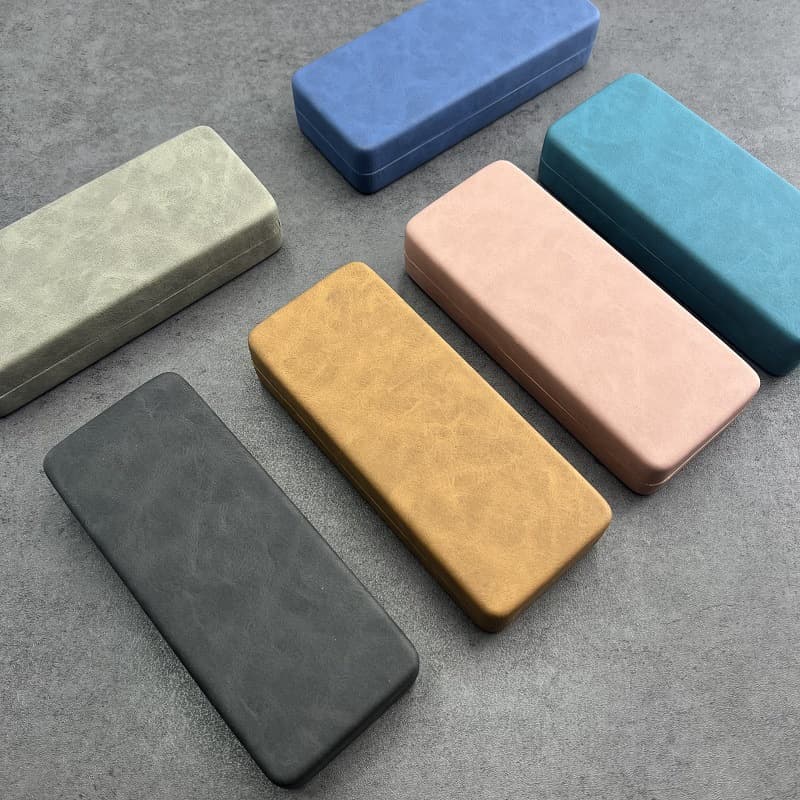 Premium Sheepskin Large Frame Eyeglass Case High End Non Prescription Glasses Case Myopia Glasses Case With Logo Printing Available