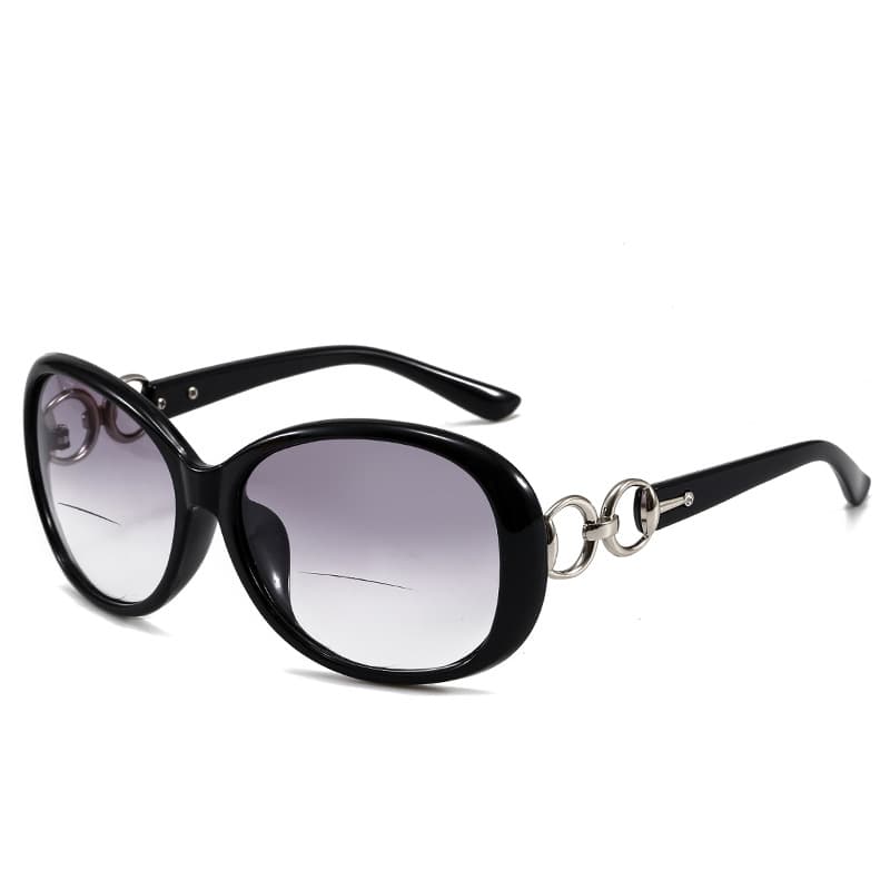 Unisex Near and far double light reading glasses double ring buckle fashion sunglasses presbyopia