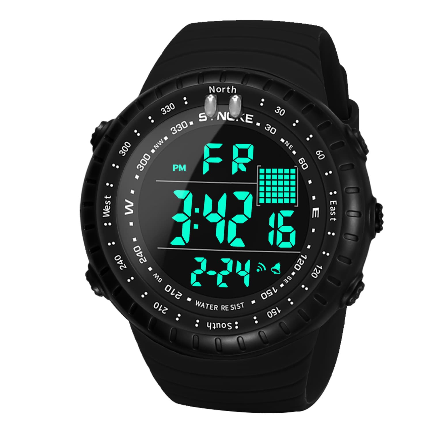 Multifunctional sports swimming waterproof men's watch date display luminous alarm electronic watch for middle and high school students