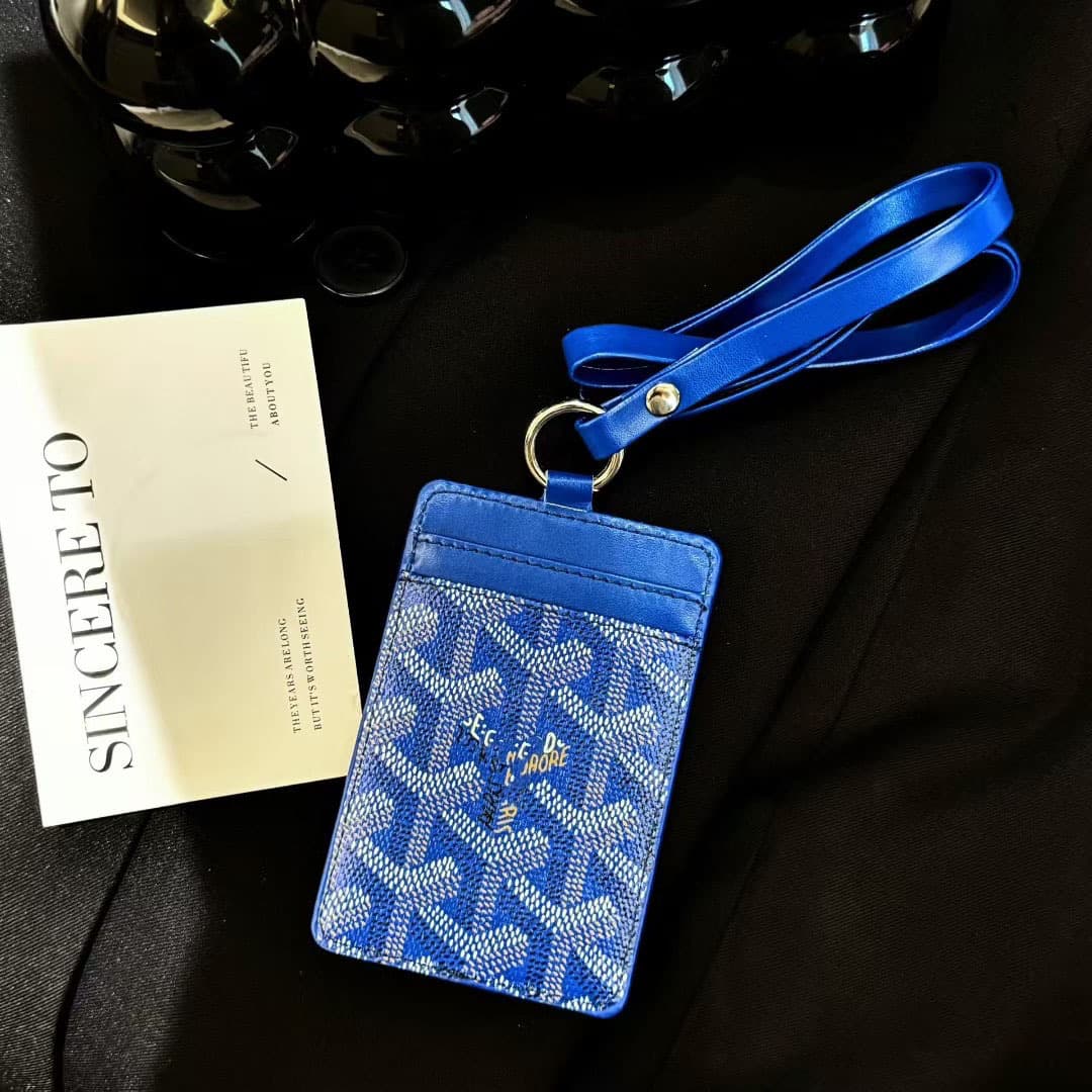 Porte-cartes d'étudiant avec cordon pour le cou et les repas de travail Dog Tooth