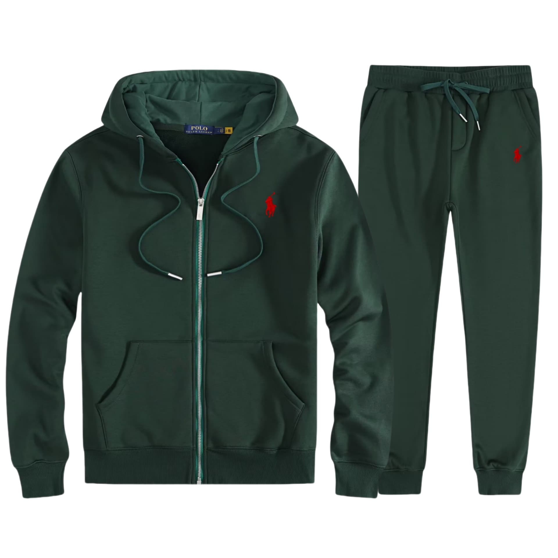 Ensemble cardigan brodé RL Pony printemps-automne pour homme et femme, fermeture éclair, veste à capuche + pantalon