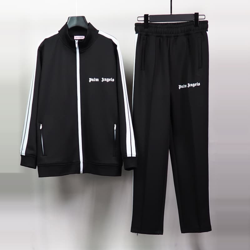 Ensemble de 2 pièces pour homme, survêtement de sport à rayures latérales, pull, manteau, pantalon décontracté