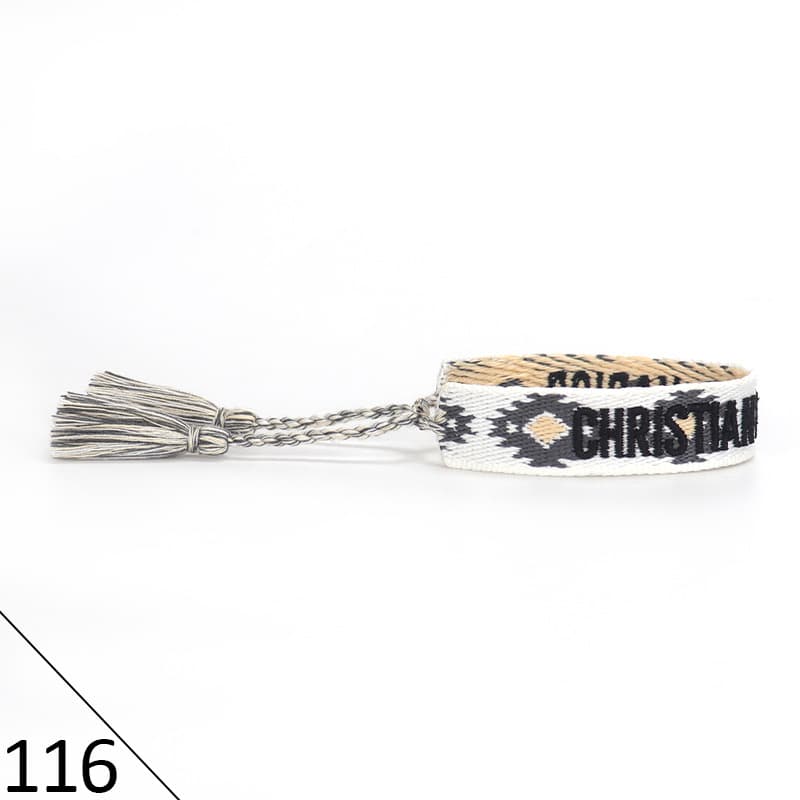 Bracelet unisexe tendance avec lettres tressées