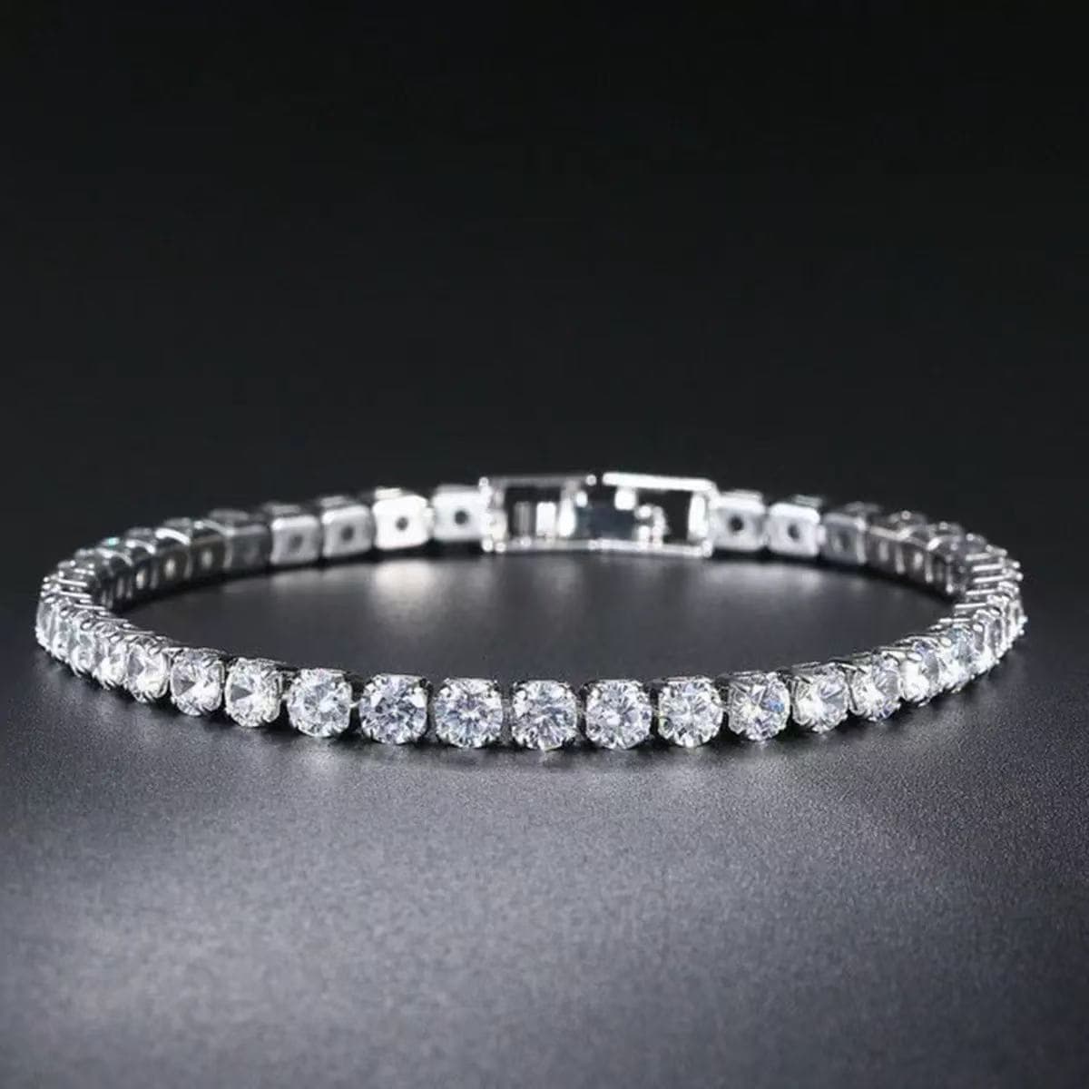 Men's And Women's Hip-Hop 4.0 Copper Inlaid Zircon Tennis Bracelet