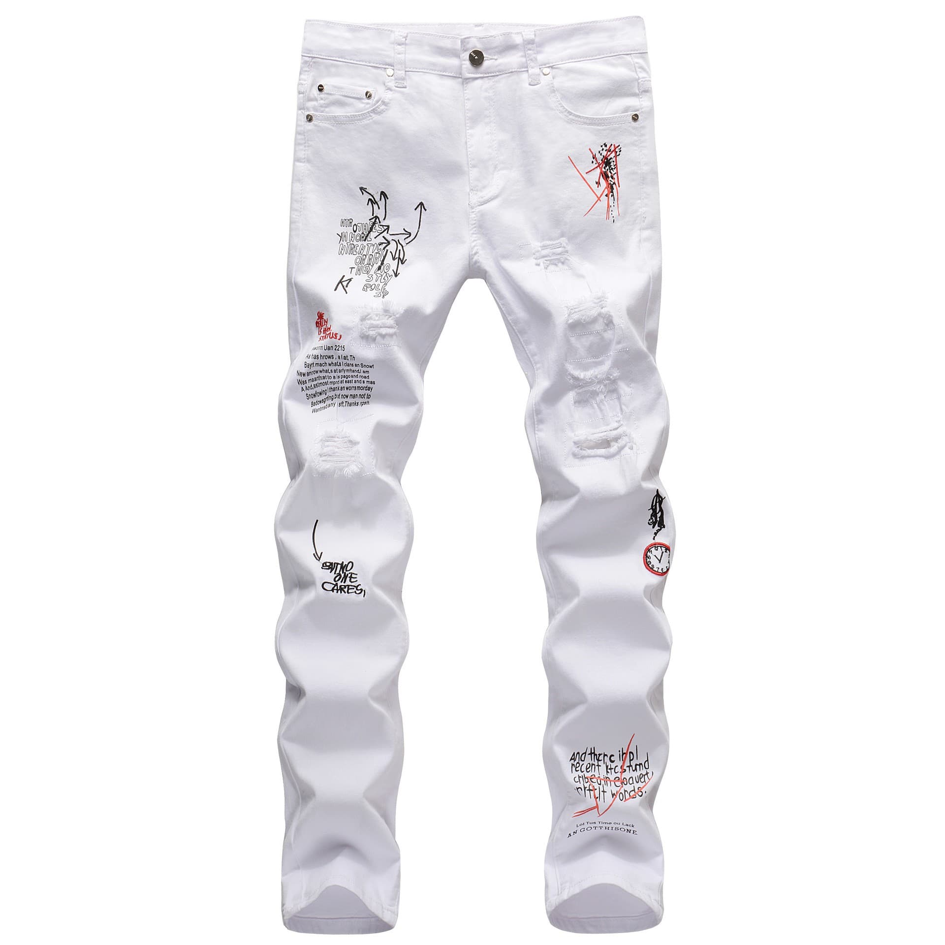 Men's trendy denim trousers fashionable jeans