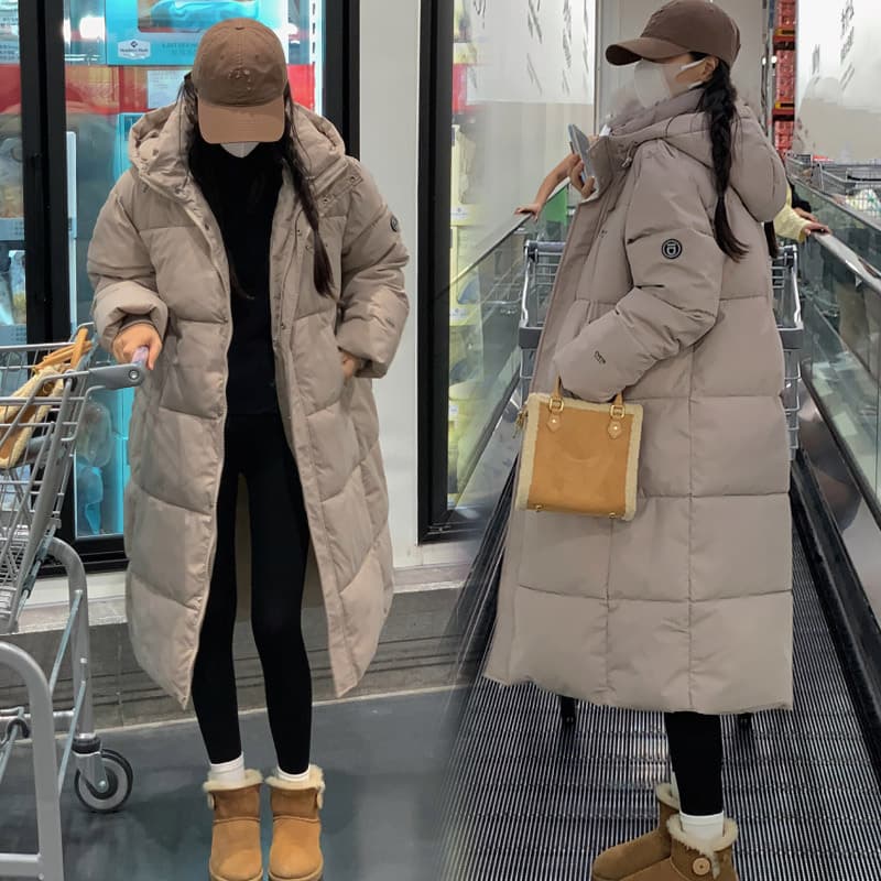Women's Fashion In The Long Thick Loose Hooded Women's Coat