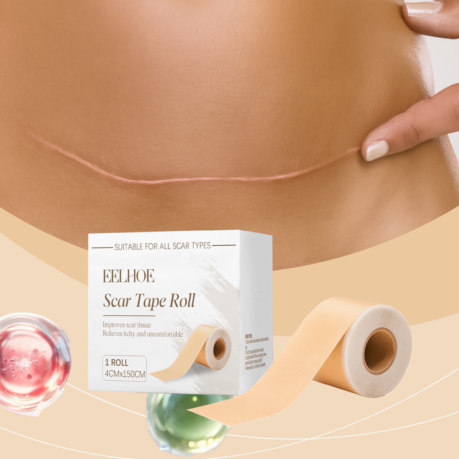 EELHOE Silicone Daily Gentle Skin Flexible Skin-Friendly Lightweight Comfortable Care Patch