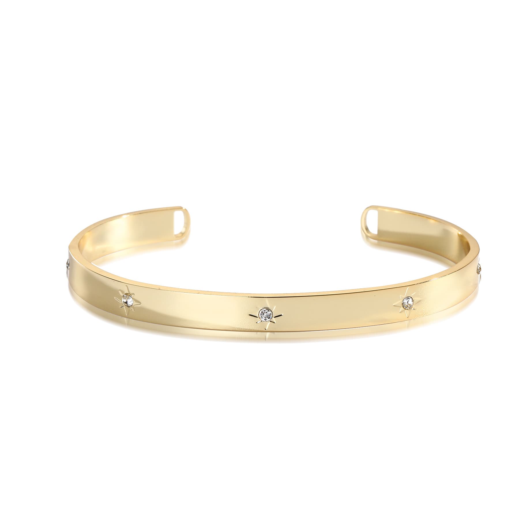 Fashionable versatile copper plated gold ladies bracelet bracelet exquisite open geometric bracelet